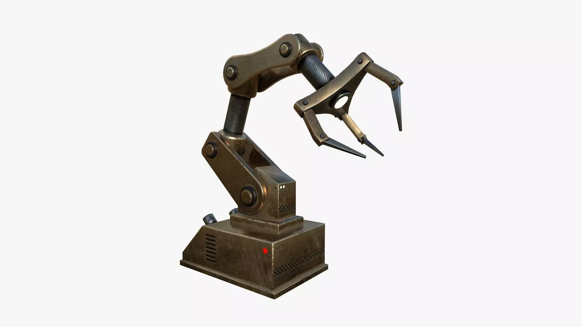 Robotic Hand A07 Bronze - Machinery Industrial Design Low-poly 3D model_0