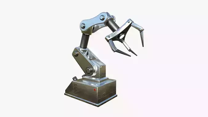 Robotic Hand A08 Aluminum - Machinery Industrial Design Low-poly 3D model Robotic Hand A08 Aluminum - Machinery Industrial Design Low-poly 3D model