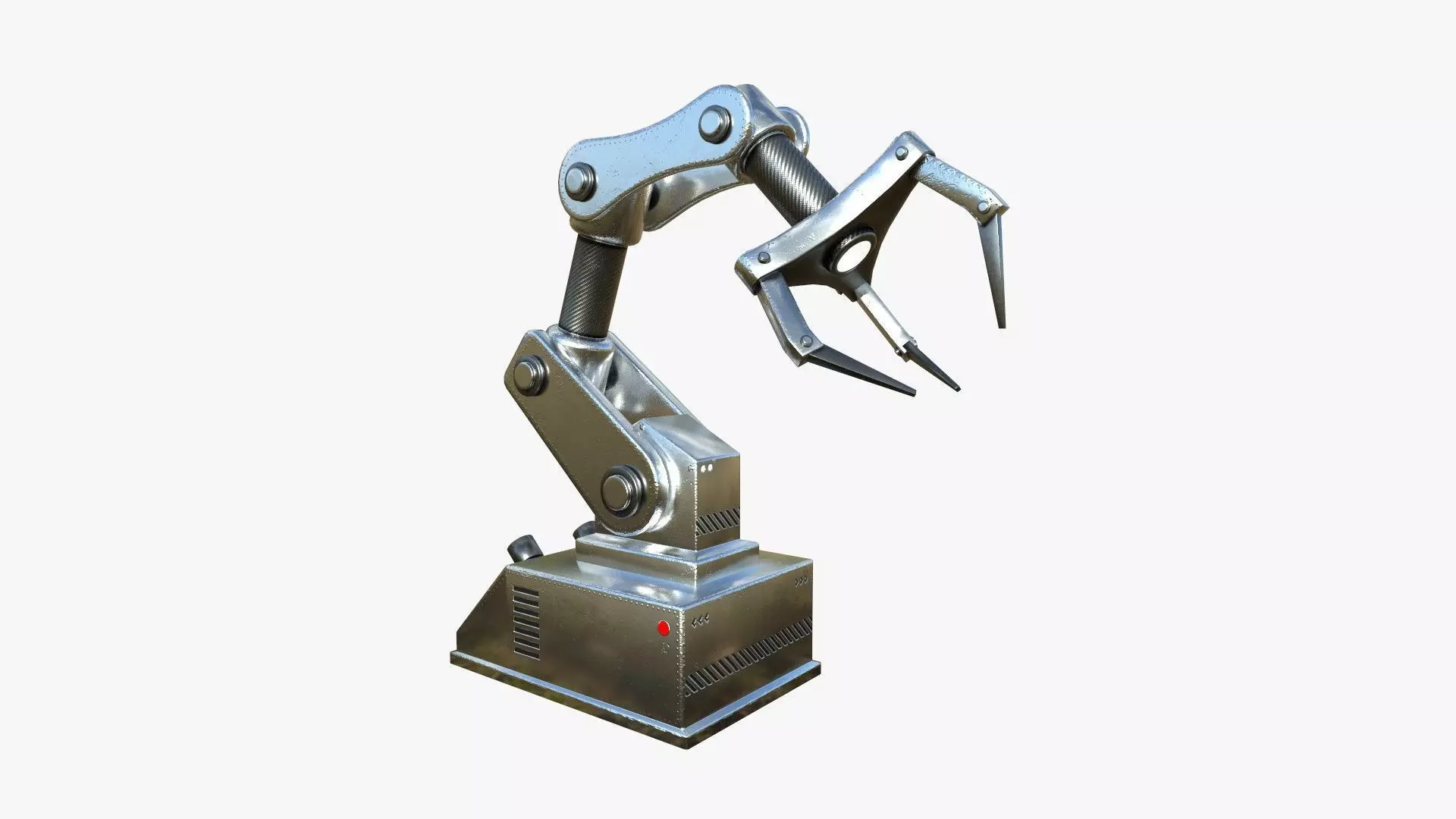 Robotic Hand A08 Aluminum - Machinery Industrial Design Low-poly 3D model_0