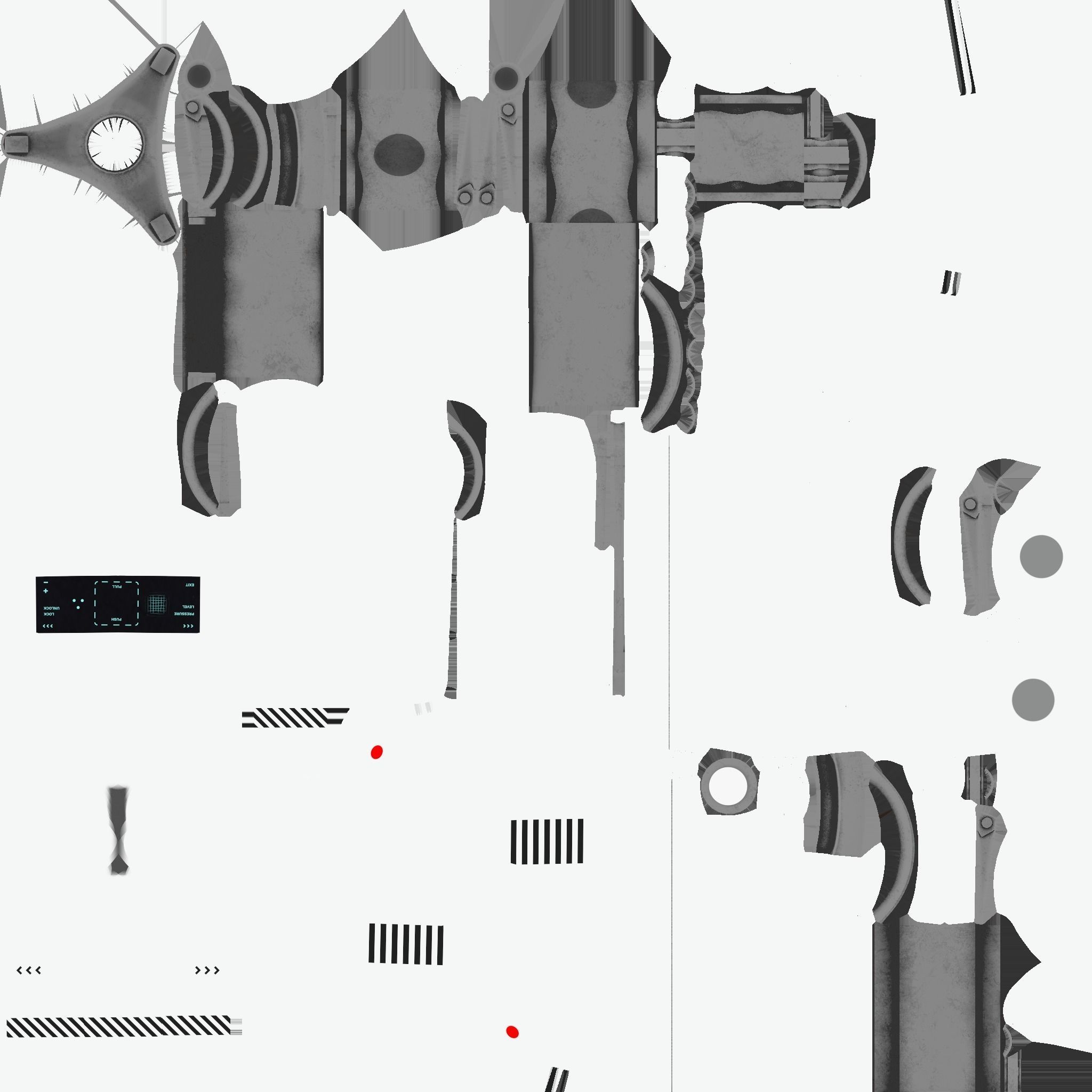 Robotic Hand A08 Aluminum - Machinery Industrial Design Low-poly 3D model_25
