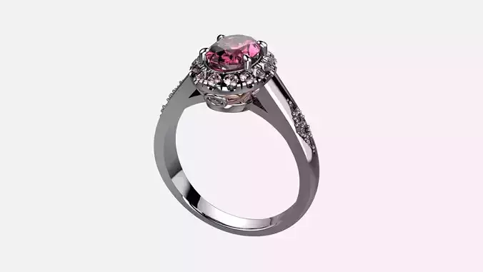 Madison Women solitaire ring 3dm detail 3D print