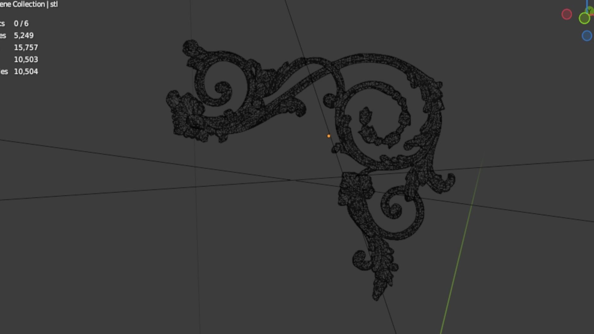 Classic decor ornament 307 3D model_6