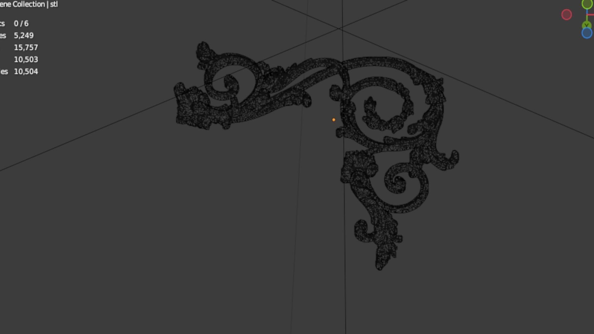 Classic decor ornament 307 3D model_7