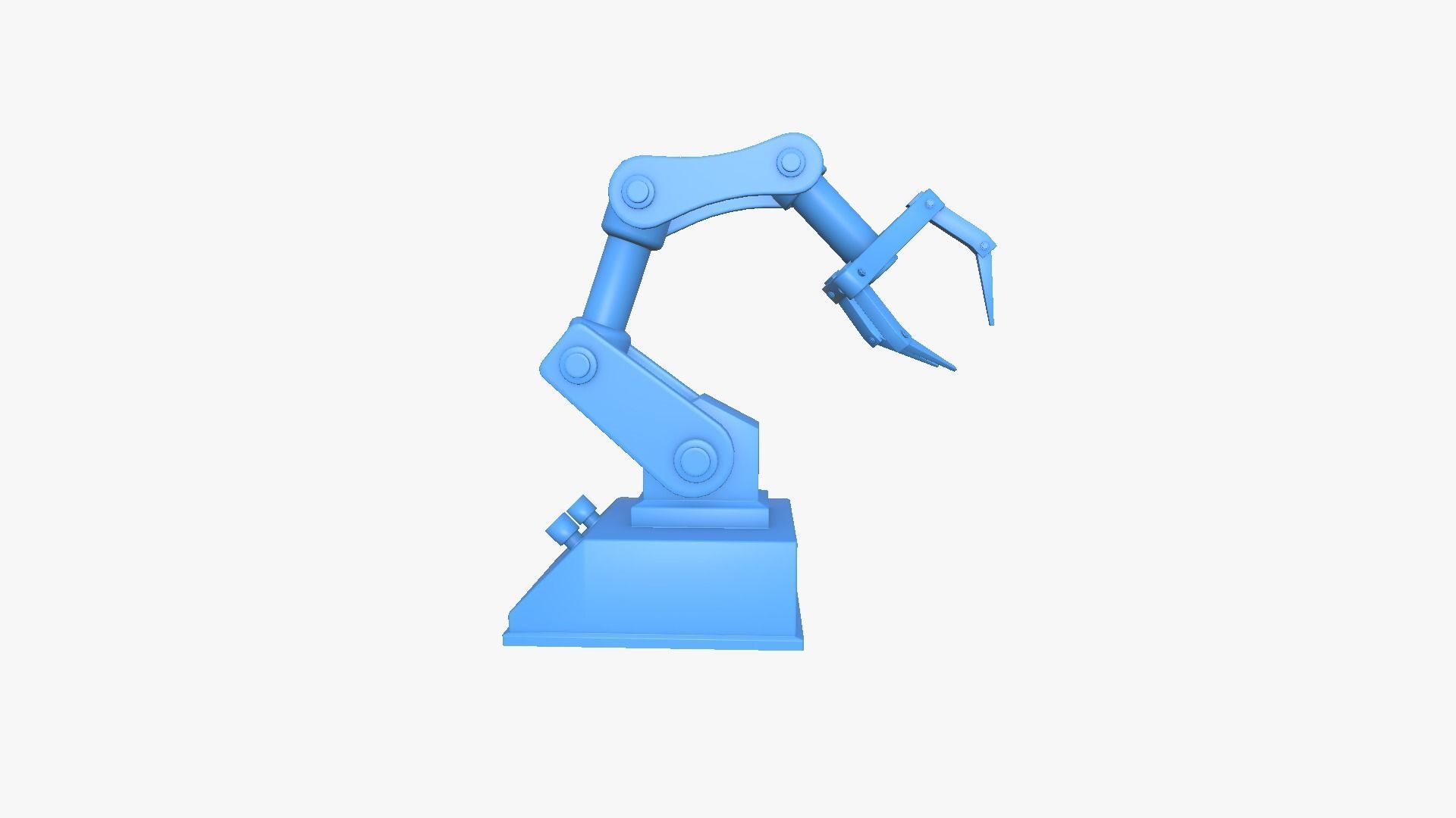 Robotic Hand A09 Destroyed - Machinery Industrial Design Low-poly 3D model_9