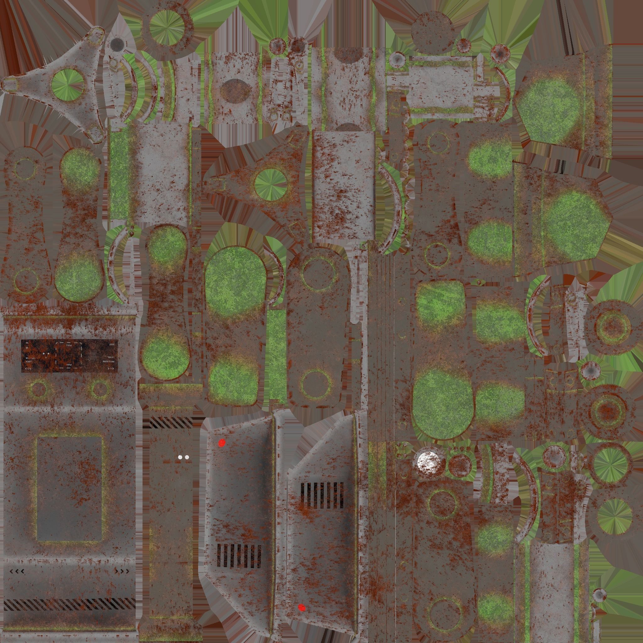 Robotic Hand A09 Destroyed - Machinery Industrial Design Low-poly 3D model_25