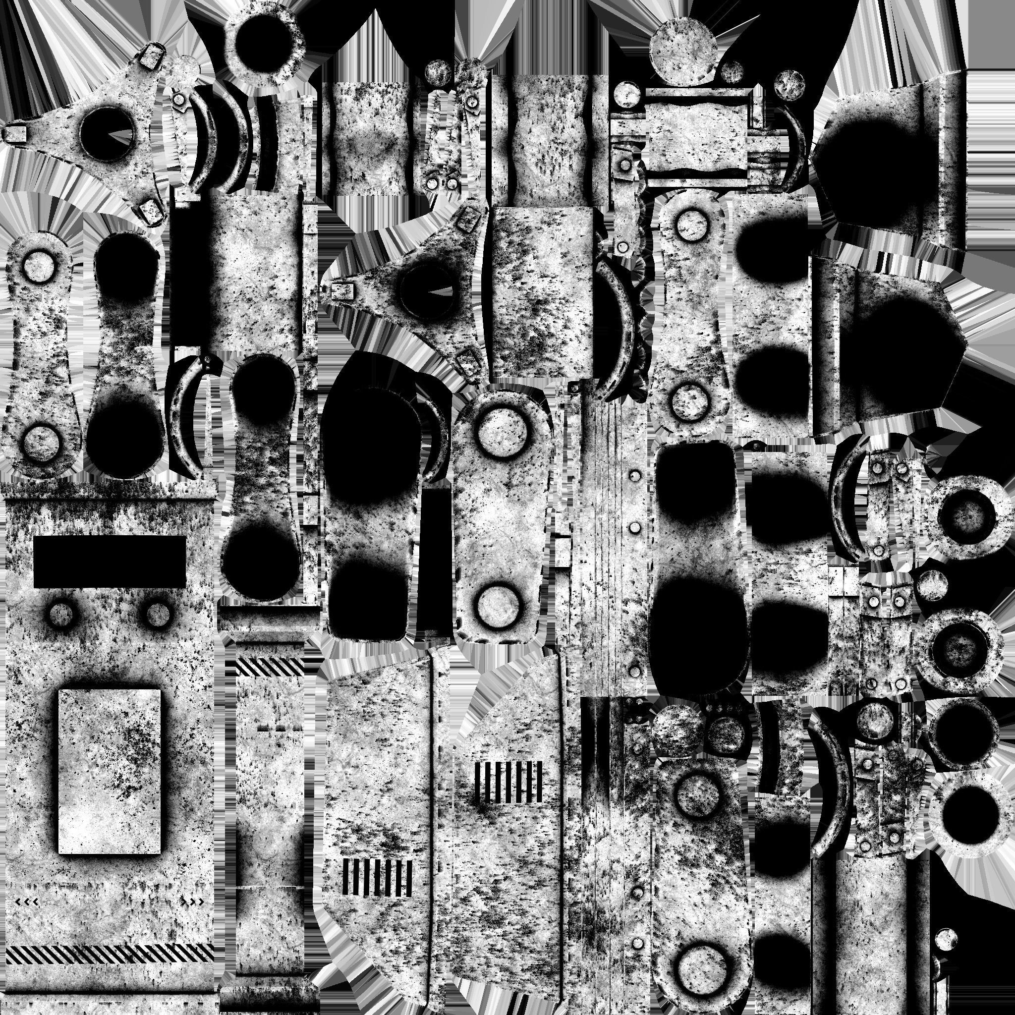 Robotic Hand A09 Destroyed - Machinery Industrial Design Low-poly 3D model_28