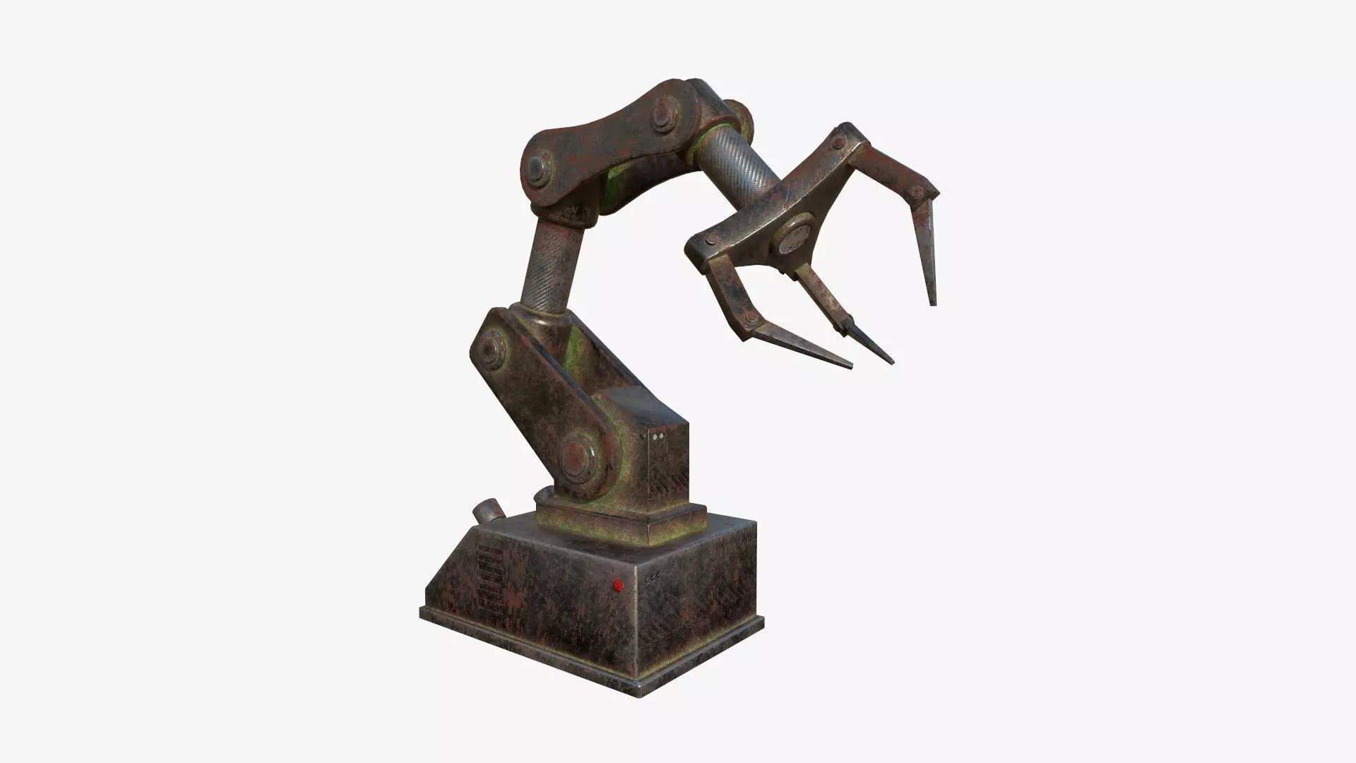 Robotic Hand A09 Destroyed - Machinery Industrial Design Low-poly 3D model_0