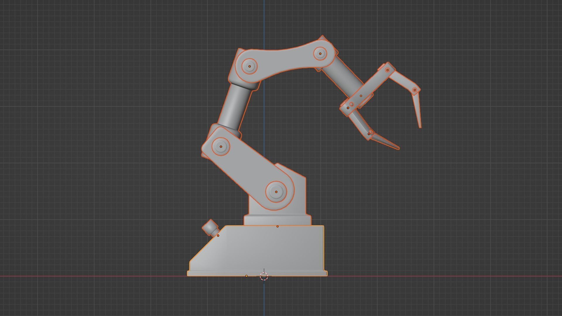 Robotic Hand A09 Destroyed - Machinery Industrial Design Low-poly 3D model_7