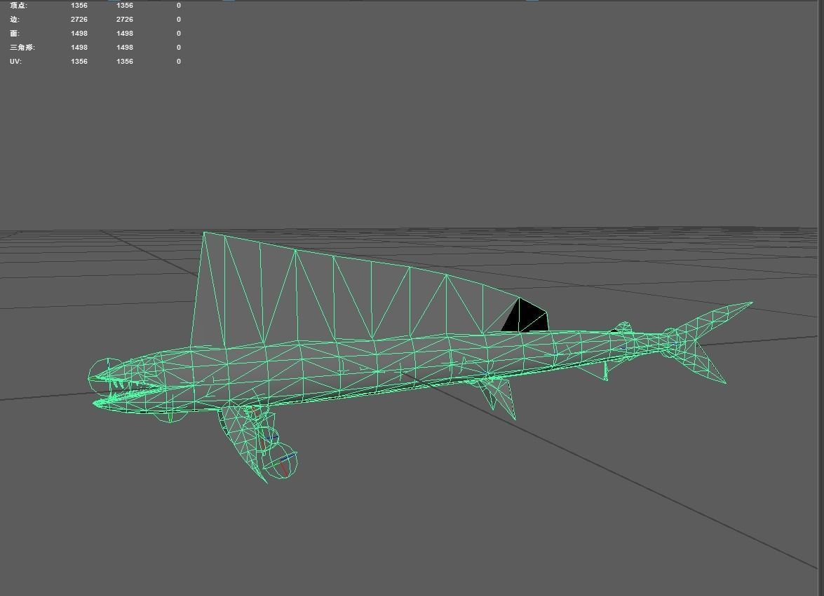 Lancetfish Low-poly 3D model_2