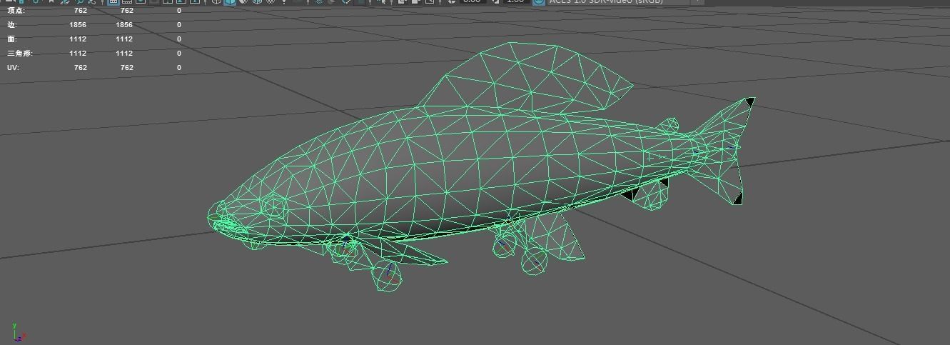 Grayling Low-poly 3D model_2