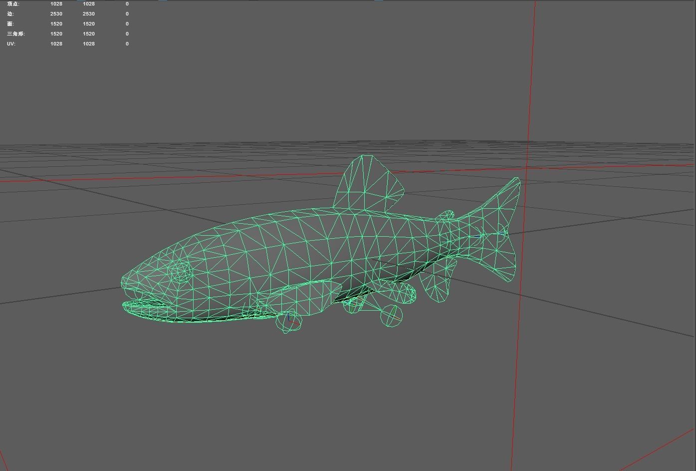 Trout Low-poly 3D model_2