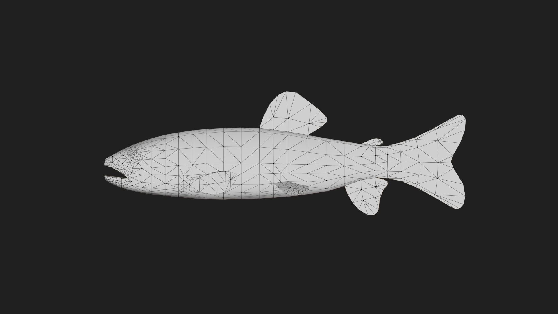 Trout Low-poly 3D model_1