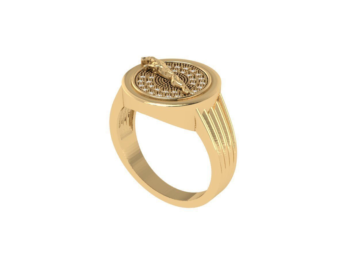 Panther Ring 3D print model_1