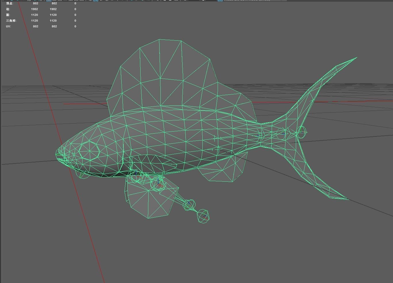 Serranidae Low-poly 3D model_2