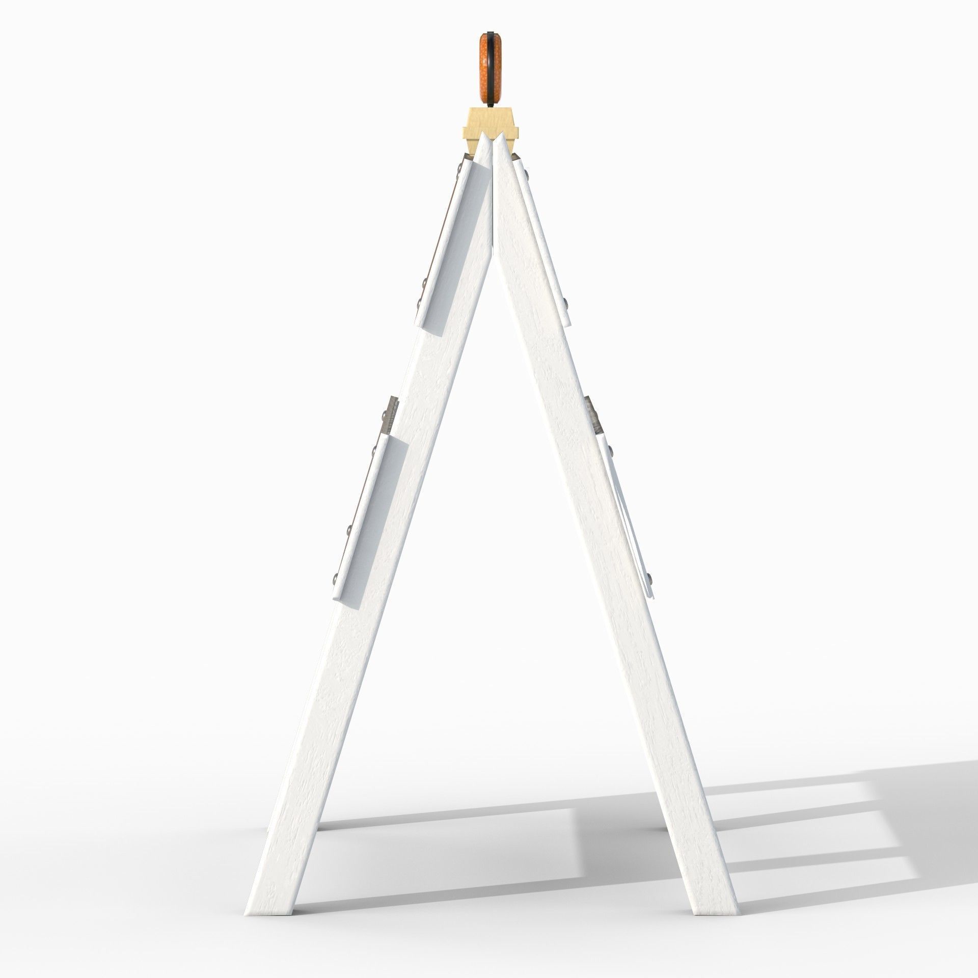 Wood Traffic Barrier Low-poly 3D model_5