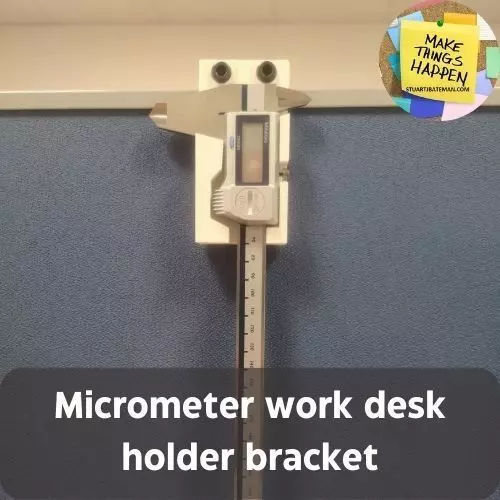MITUTOYO CALIPER WORK DESK HOLDER AND BRACKET Free 3D print model