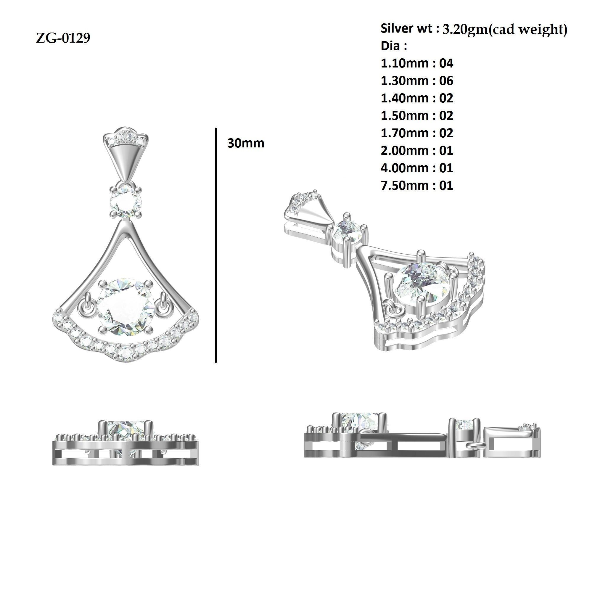 Antiq Pendant 3D print model_6