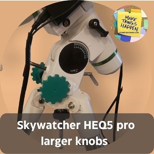 HEQ 5 PRO LARGER KNOBS FOR ALT AZ Free 3D print model