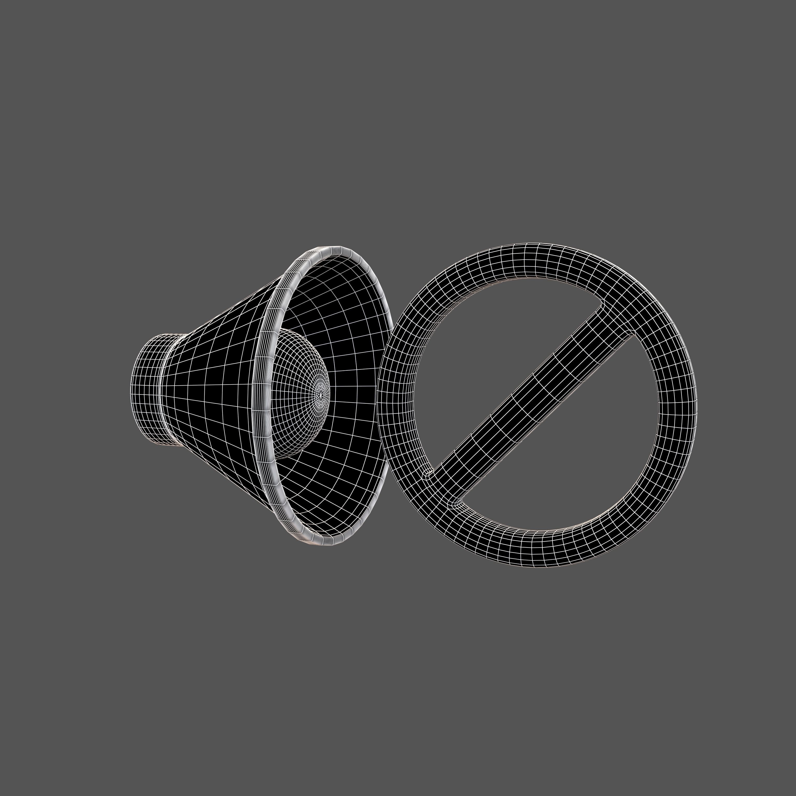 No Sound Volume Icon v1 008 Low-poly 3D model_4