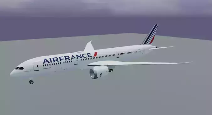 Air France Boeing 787-9 3D model Low-poly 3D model