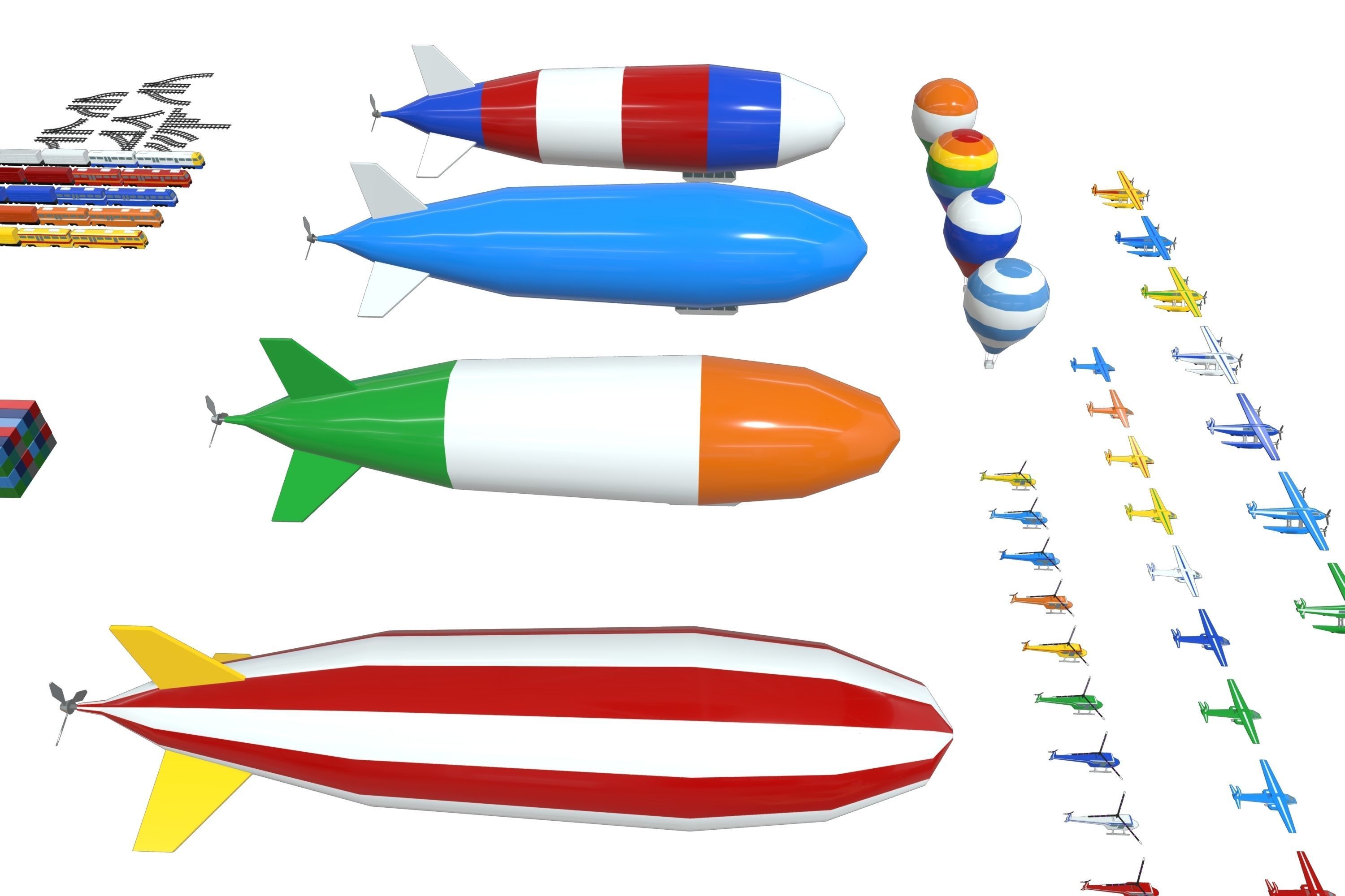 Vehicles Pack - Low Poly - 300 Colors  3D model_2