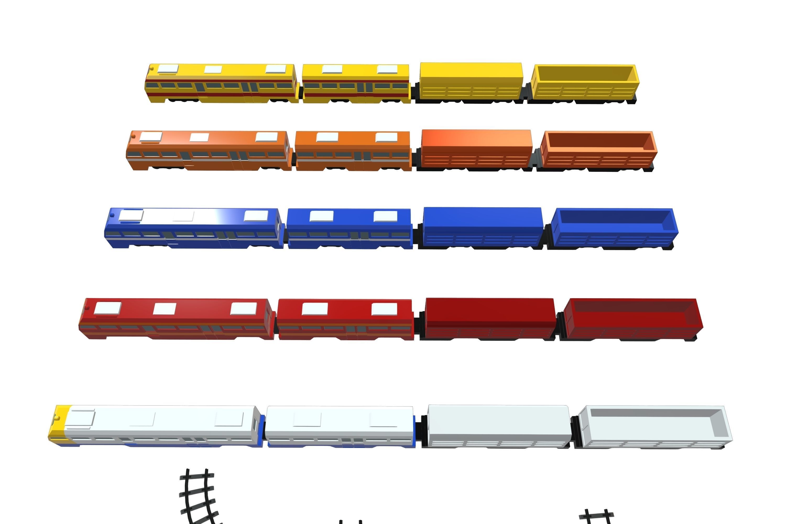 Vehicles Pack - Low Poly - 300 Colors  3D model_7