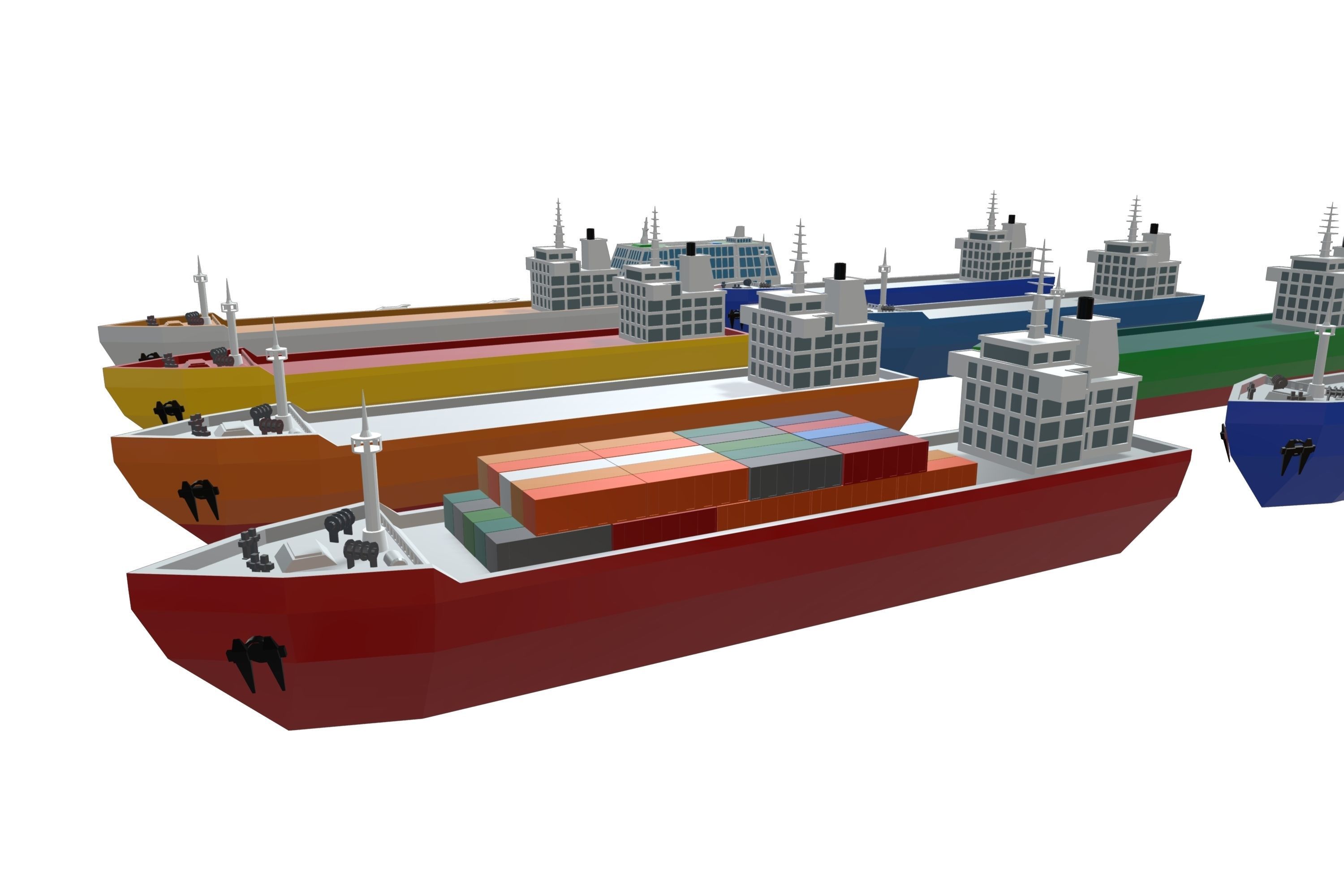 Vehicles Pack - Low Poly - 300 Colors  3D model_8