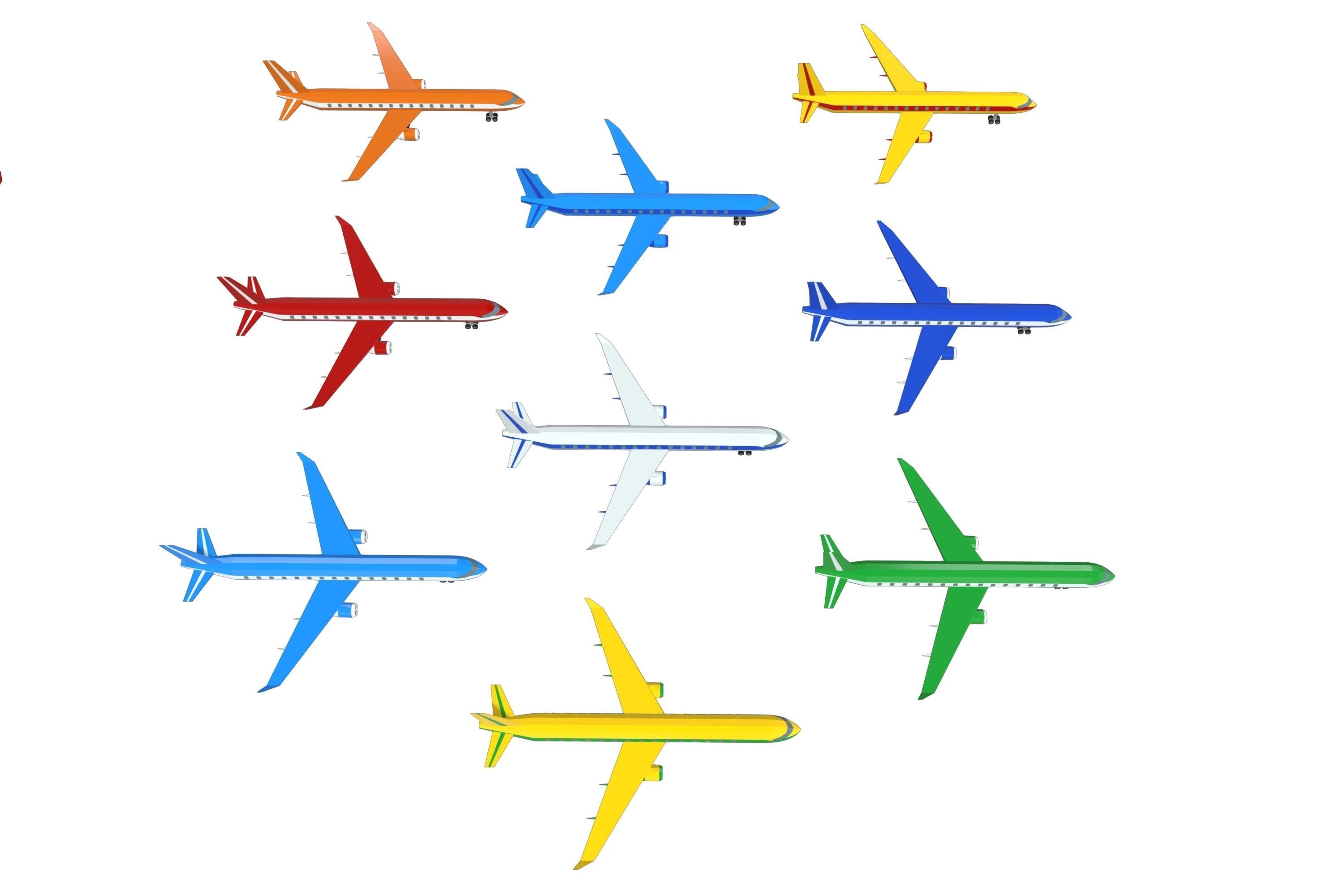 Vehicles Pack - Low Poly - 300 Colors  3D model_11