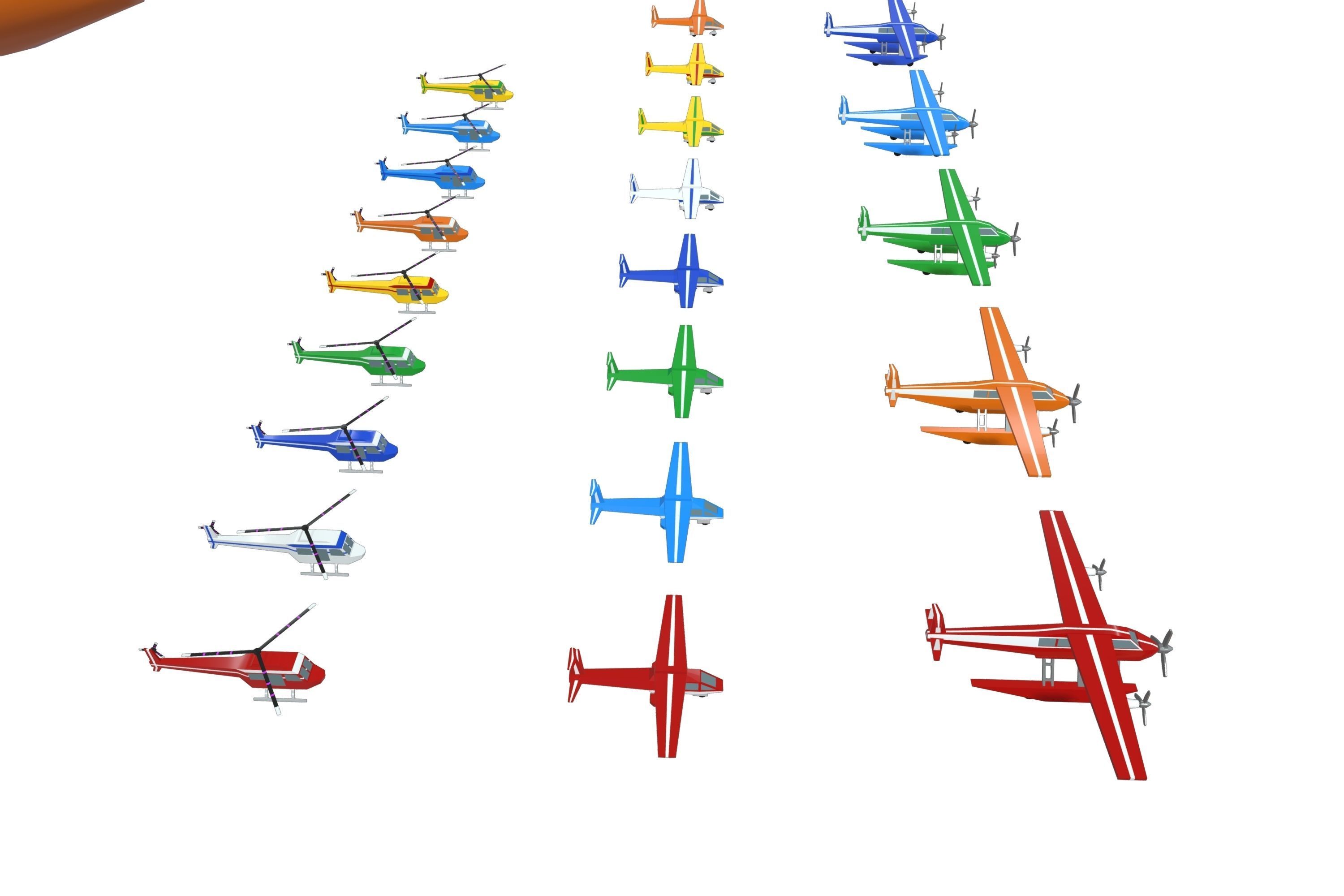 Vehicles Pack - Low Poly - 300 Colors  3D model_9