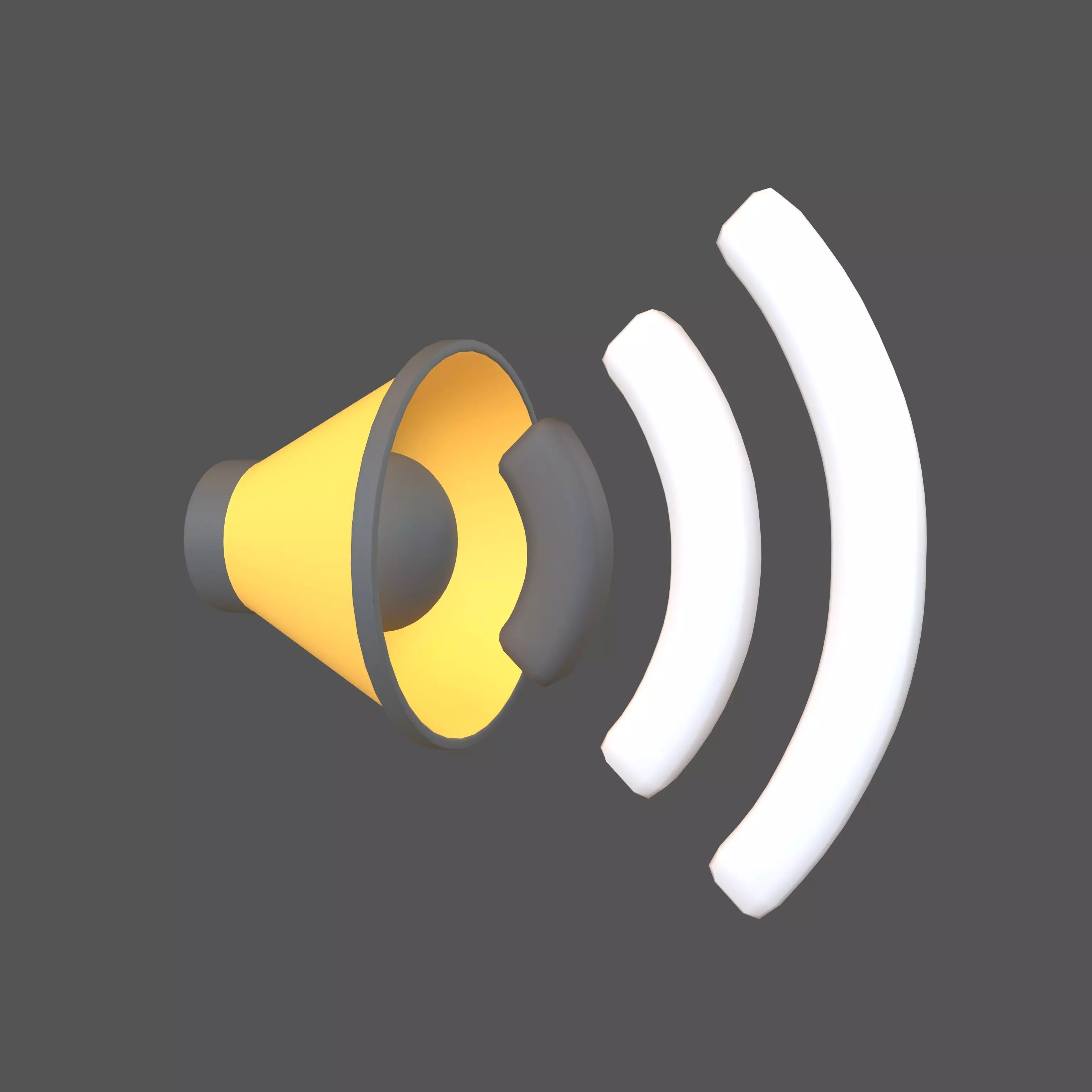 Sound Volume Icon v1 004 Low-poly 3D model