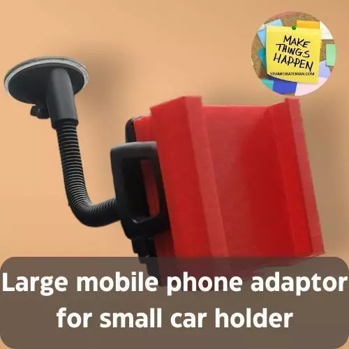 LARGE MOBILE PHONE ADAPTOR FOR SMALL CAR HOLDER Free 3D print model