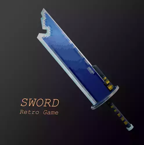Sword retro game style