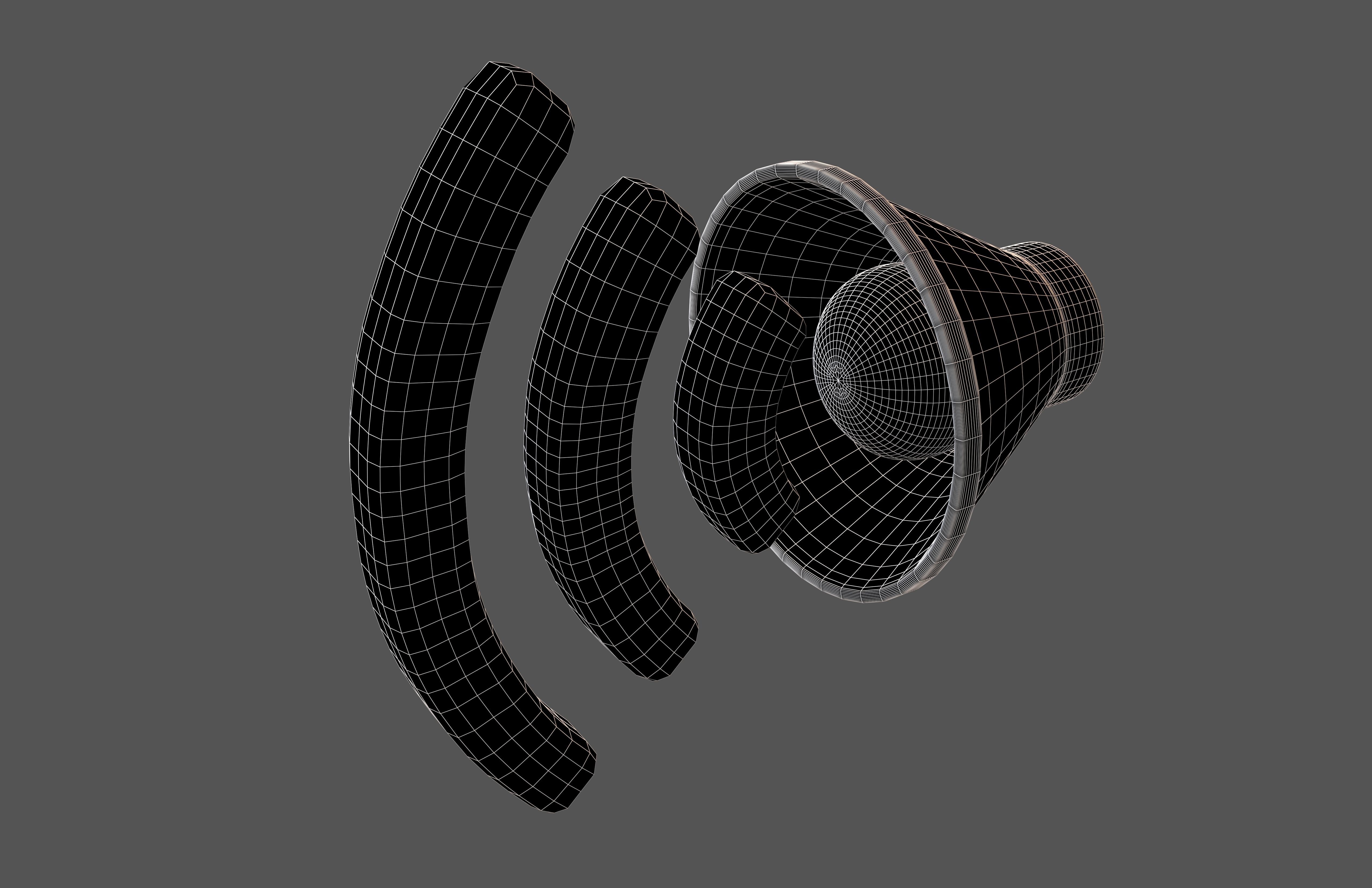 Sound Volume Icon v1 015 Low-poly 3D model_7