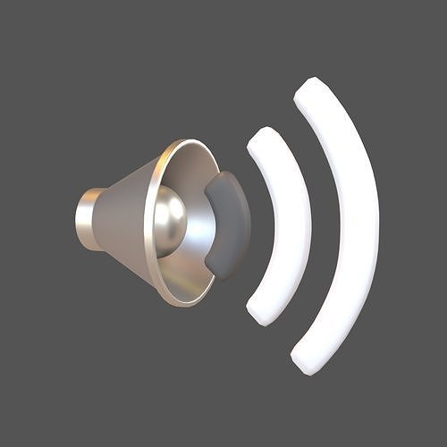 Sound Volume Icon v1 016 Low-poly 3D model