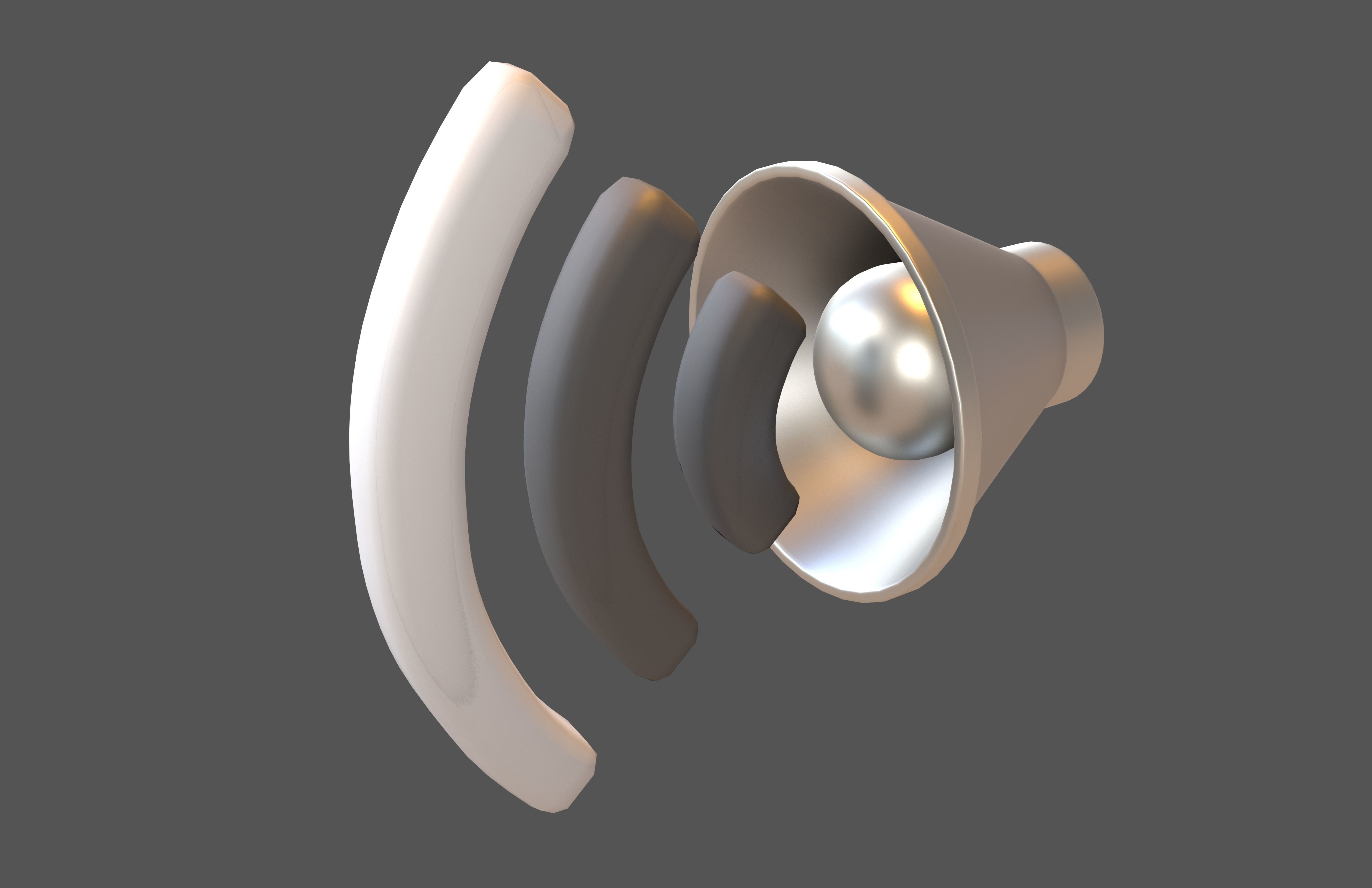Sound Volume Icon v1 017 Low-poly 3D model_2
