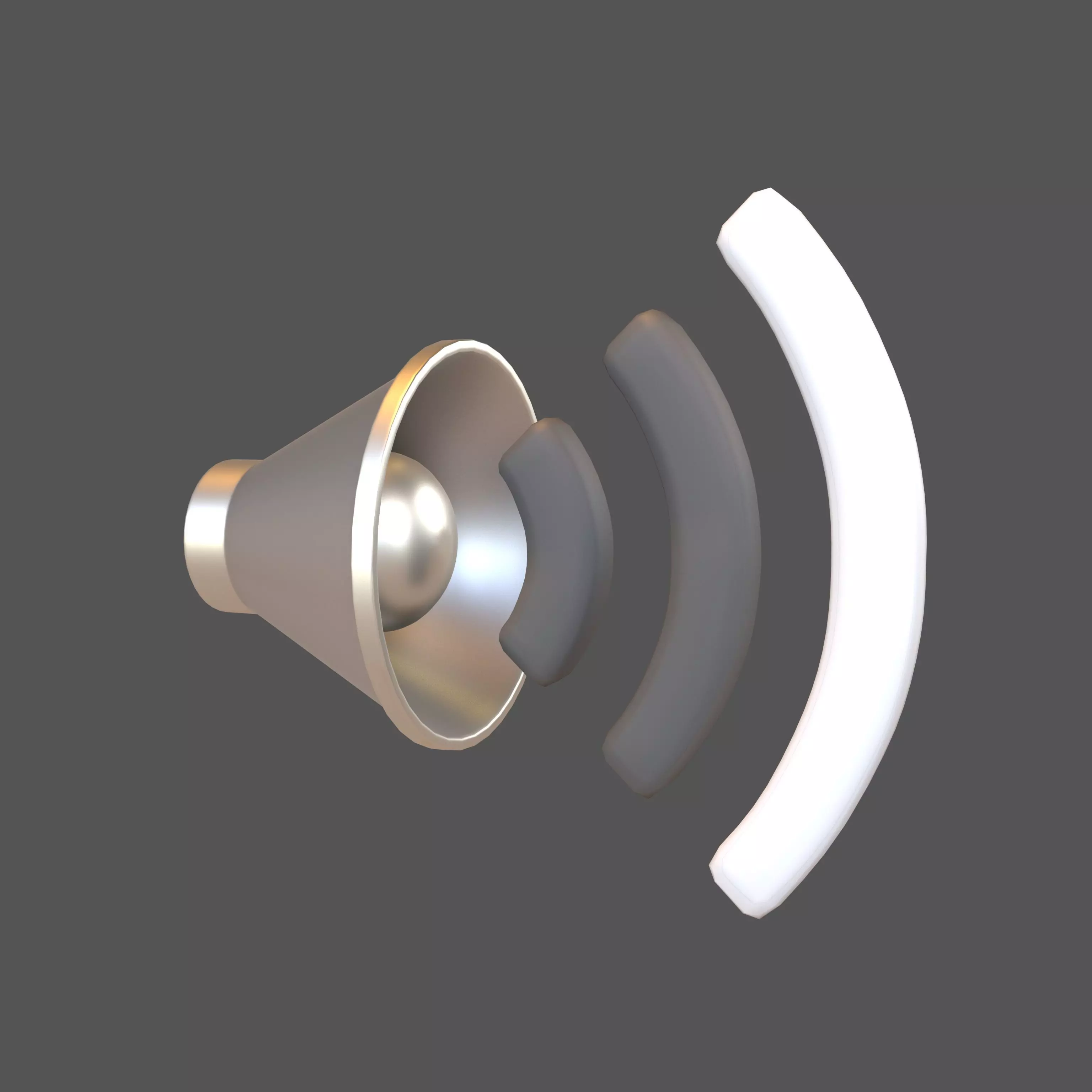 Sound Volume Icon v1 017 Low-poly 3D model_0