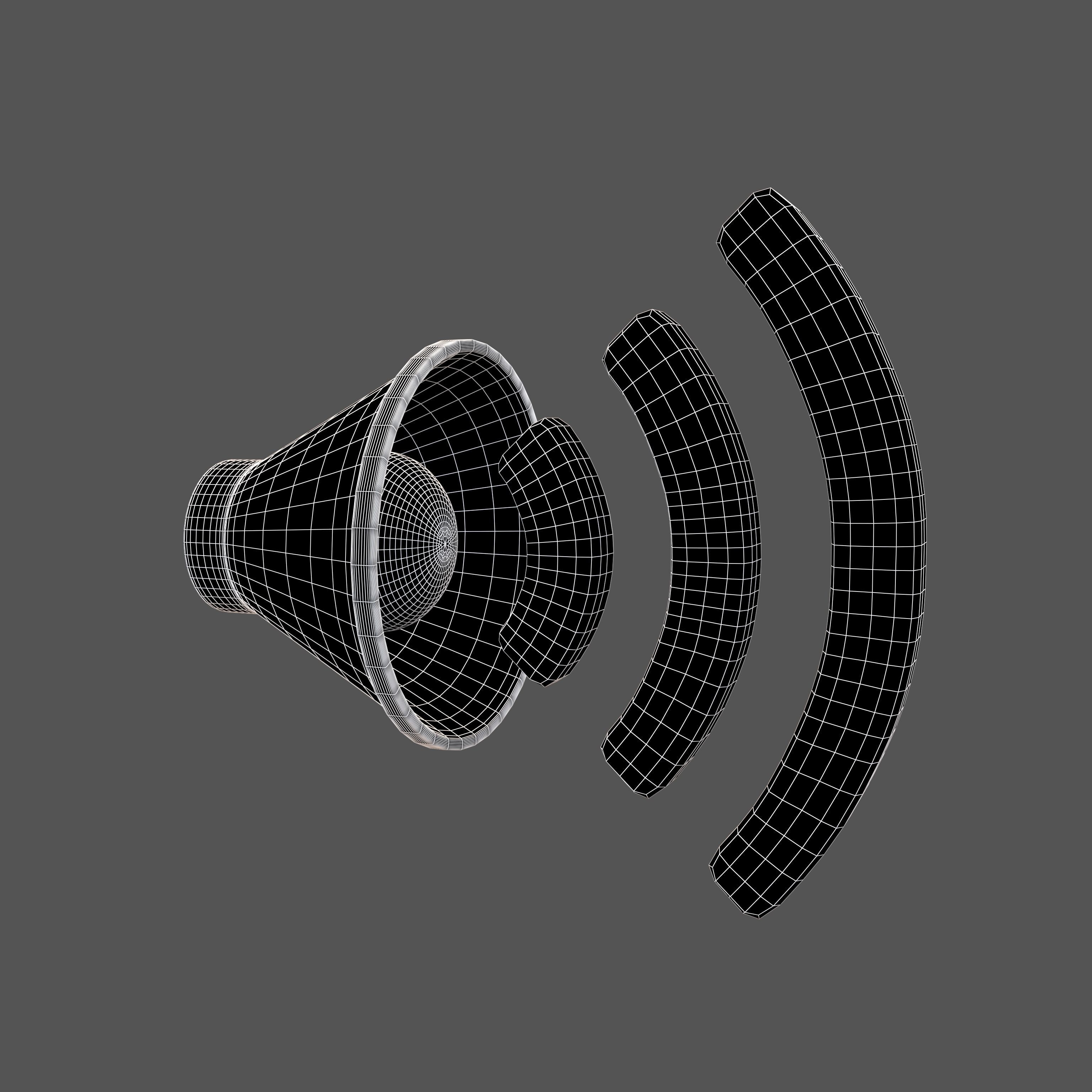 Sound Volume Icon v1 017 Low-poly 3D model_5