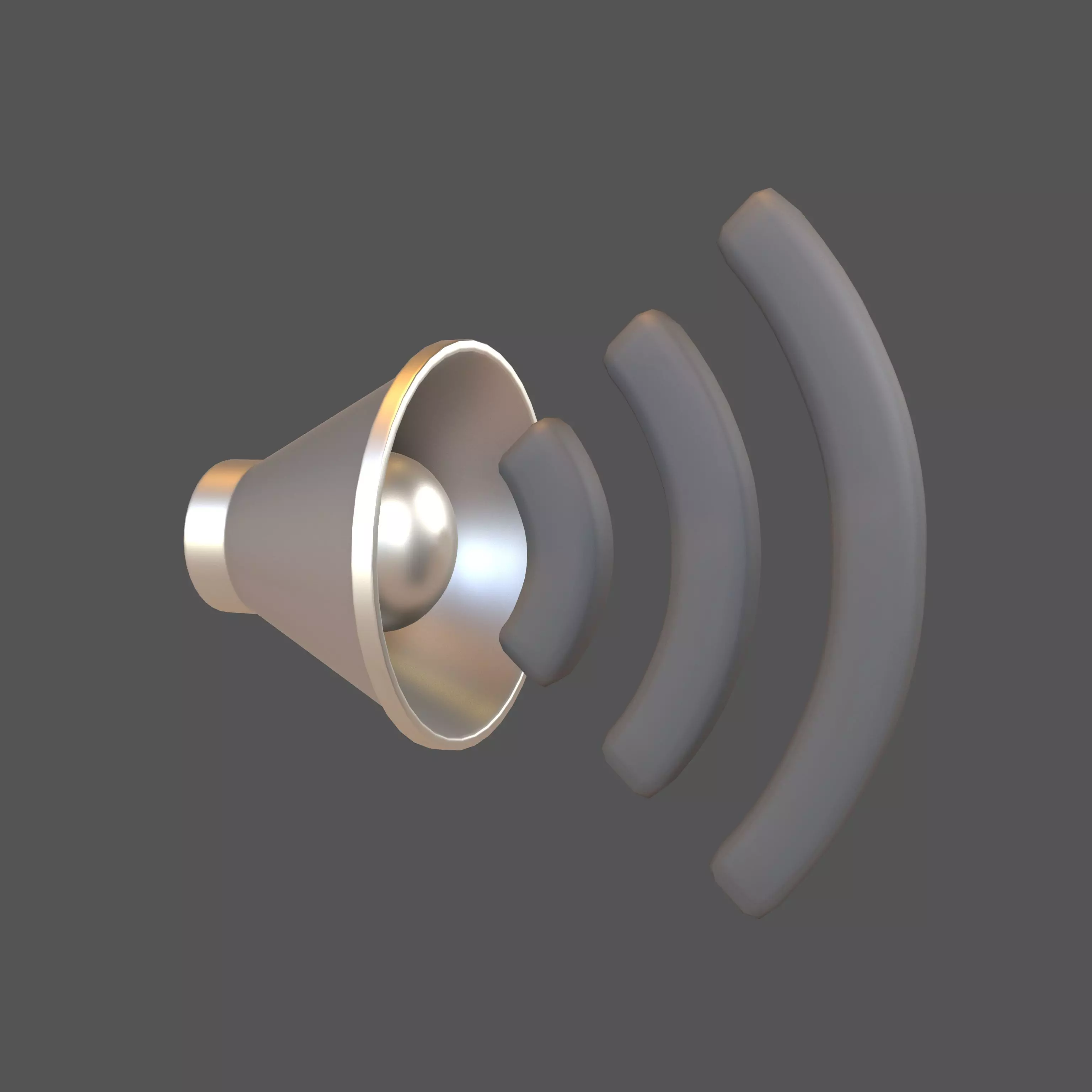 Sound Volume Icon v1 018 Low-poly 3D model_0