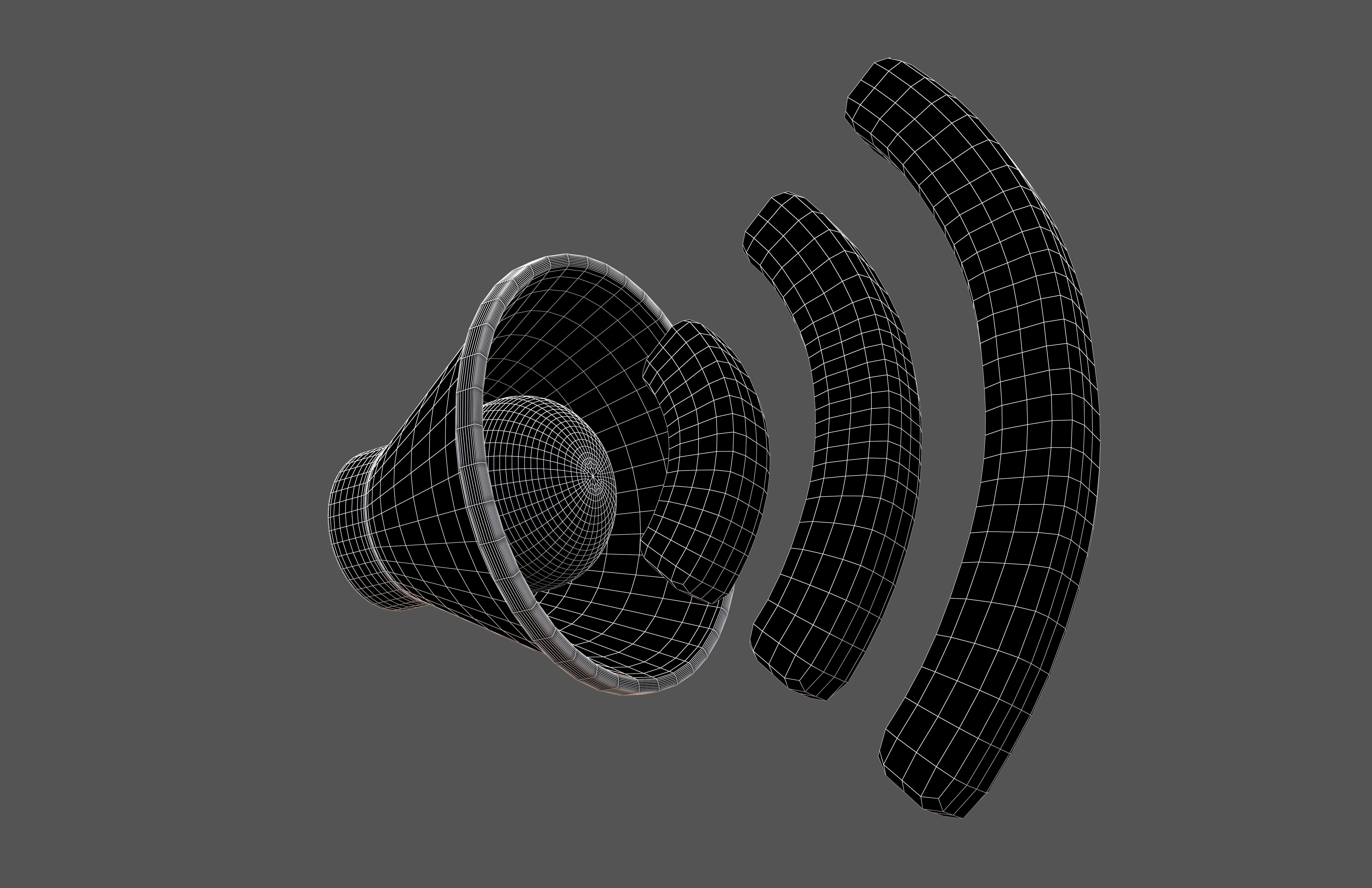 Sound Volume Icon v1 018 Low-poly 3D model_4