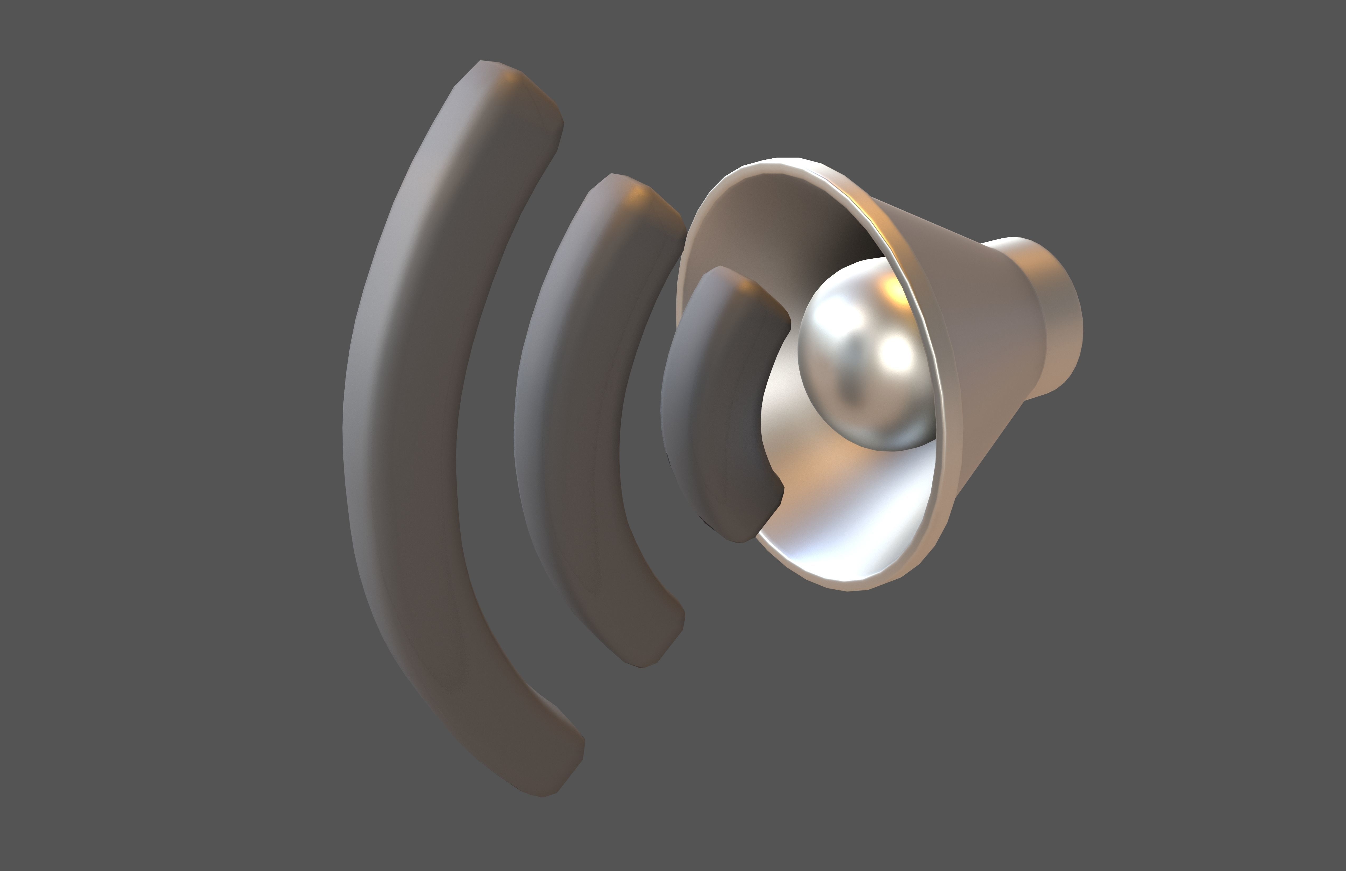 Sound Volume Icon v1 018 Low-poly 3D model_2