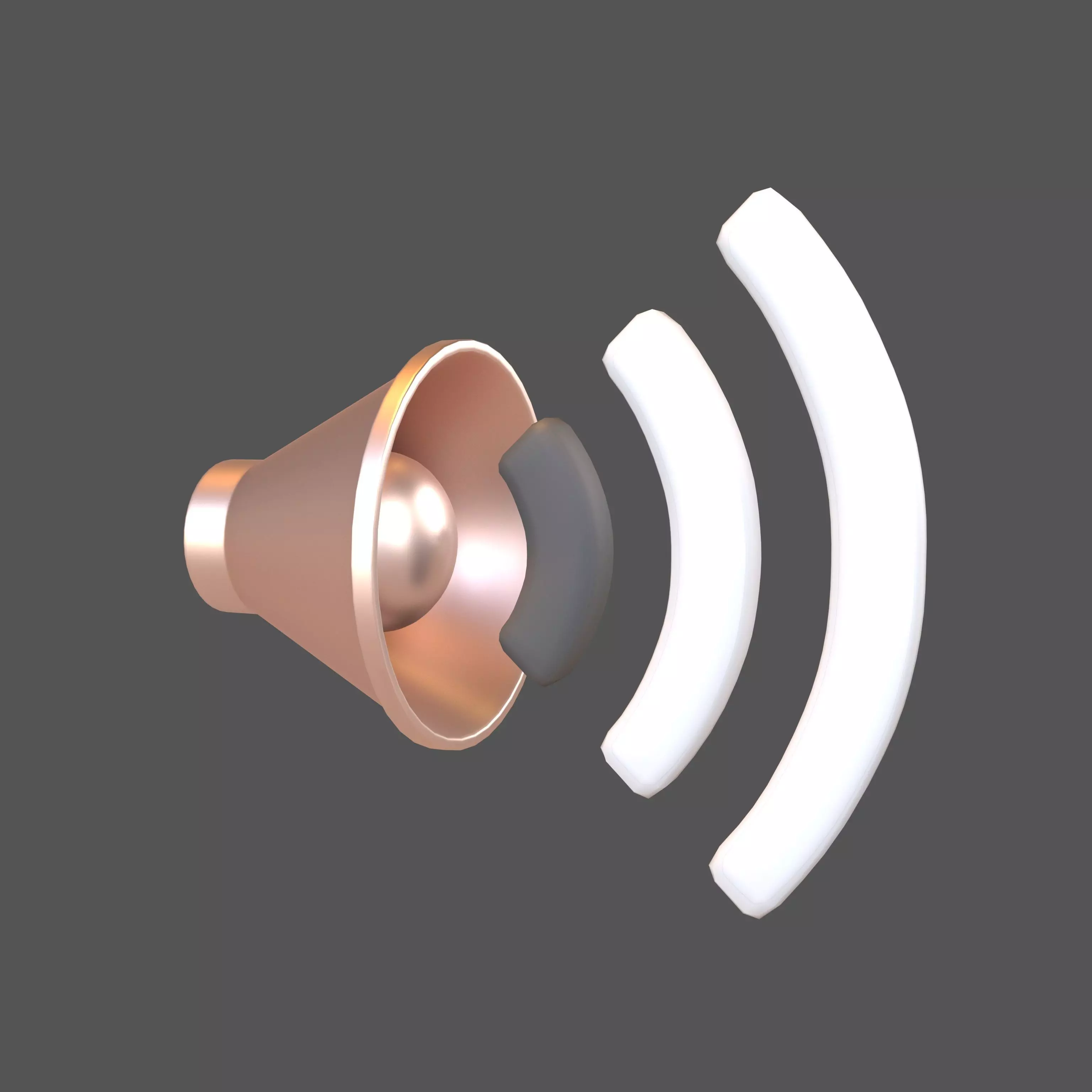 Sound Volume Icon v1 019 Low-poly 3D model_0