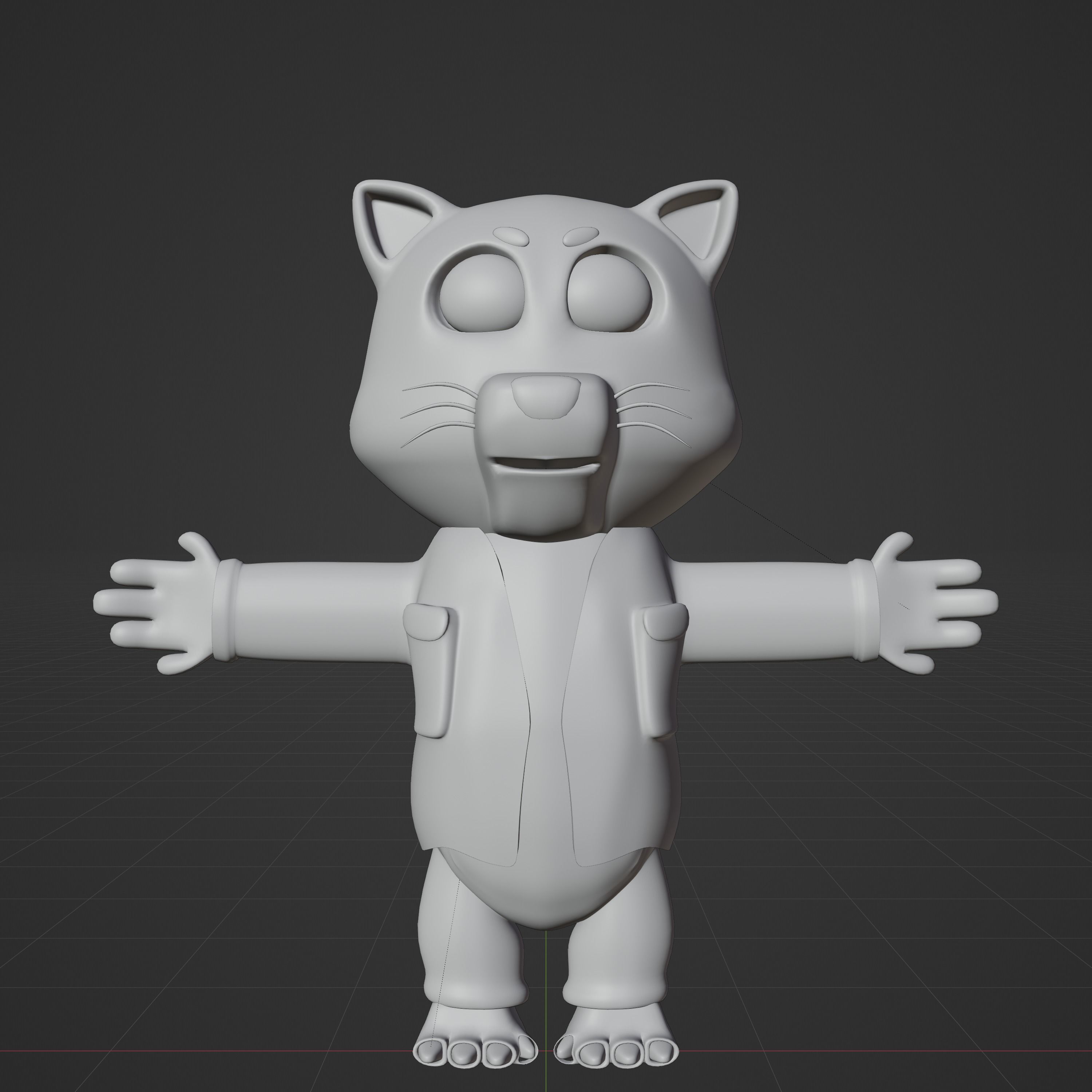 Cute fox character human from 3d model Low-poly 3D model_6