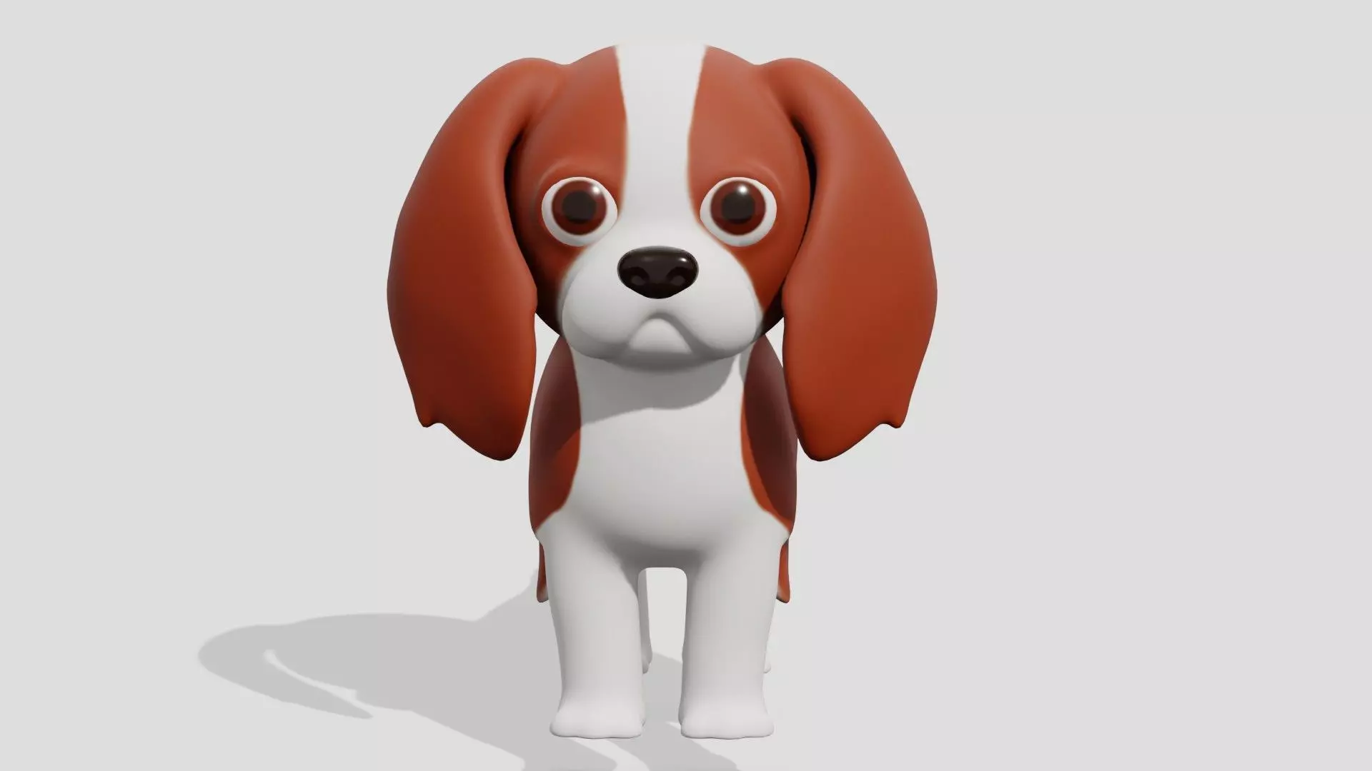Cute dog Cavalier King Charles Spaniel 3D model