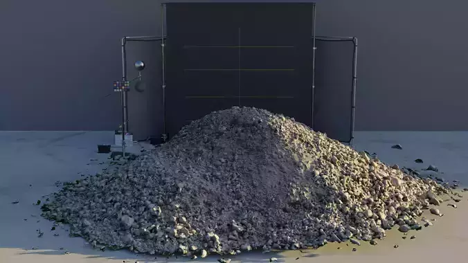 Photogrammetry Rock Pile  Low-poly 3D model
