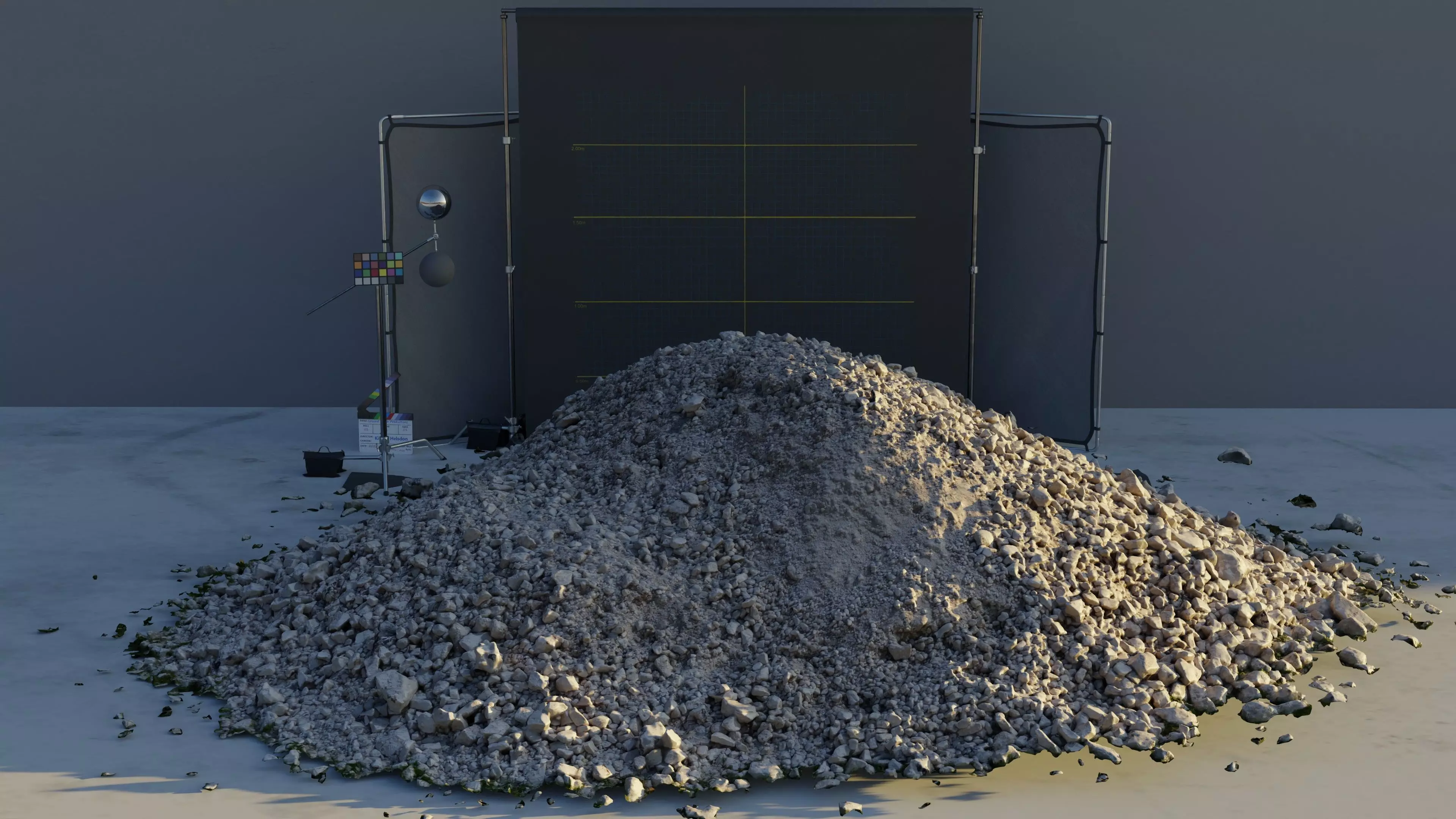 Photogrammetry Rock Pile  Low-poly 3D model_0