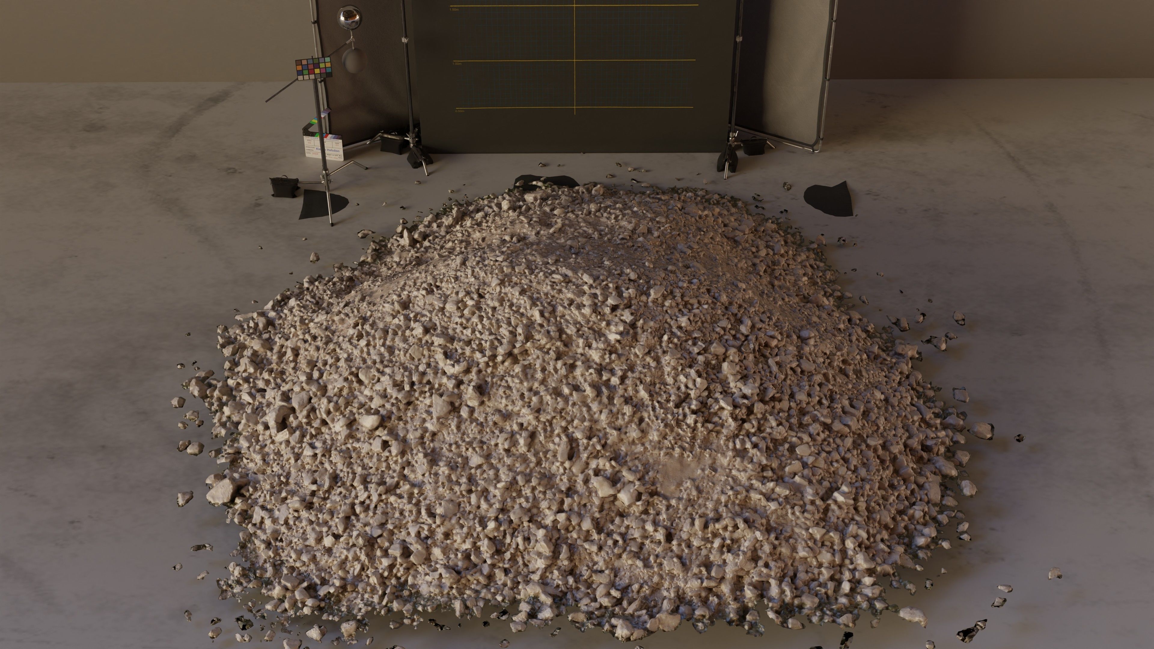 Photogrammetry Rock Pile  Low-poly 3D model_3