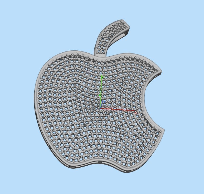 Apple Pandent 3D print model_4