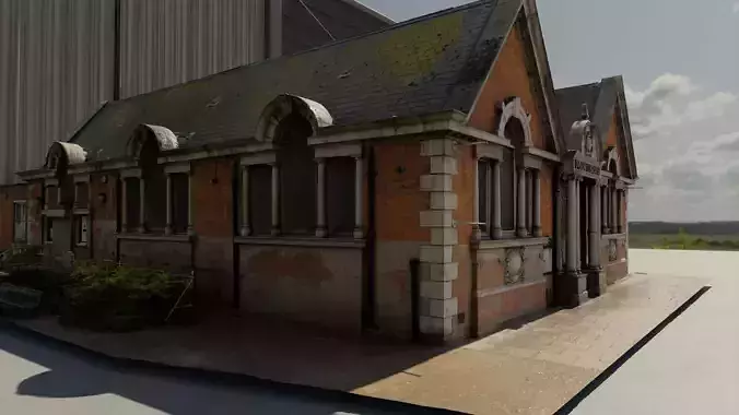 Photogrammetry Model of a Library Low-poly 3D model