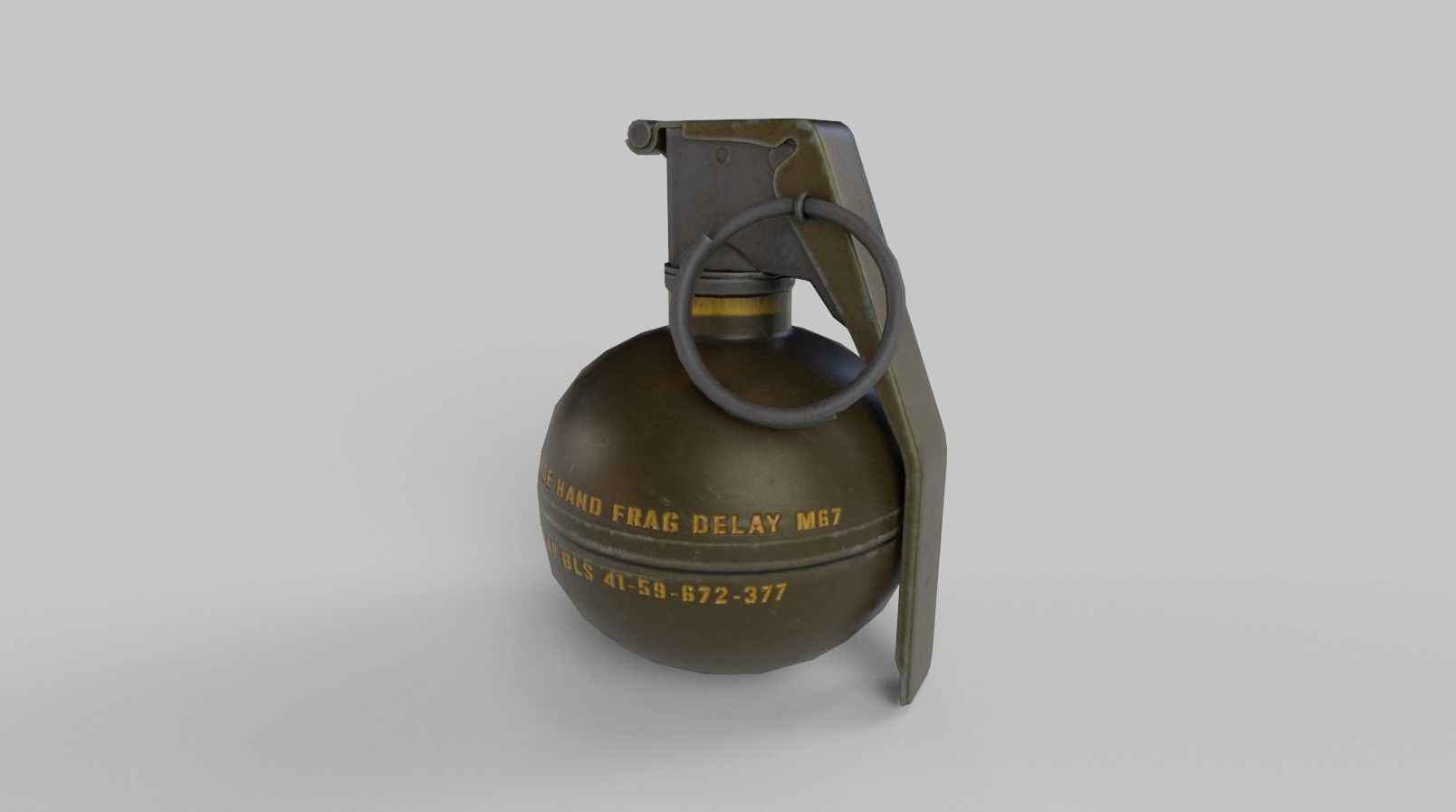 Hand Grenades - PBR - Low Poly 3D Low-poly 3D model_8