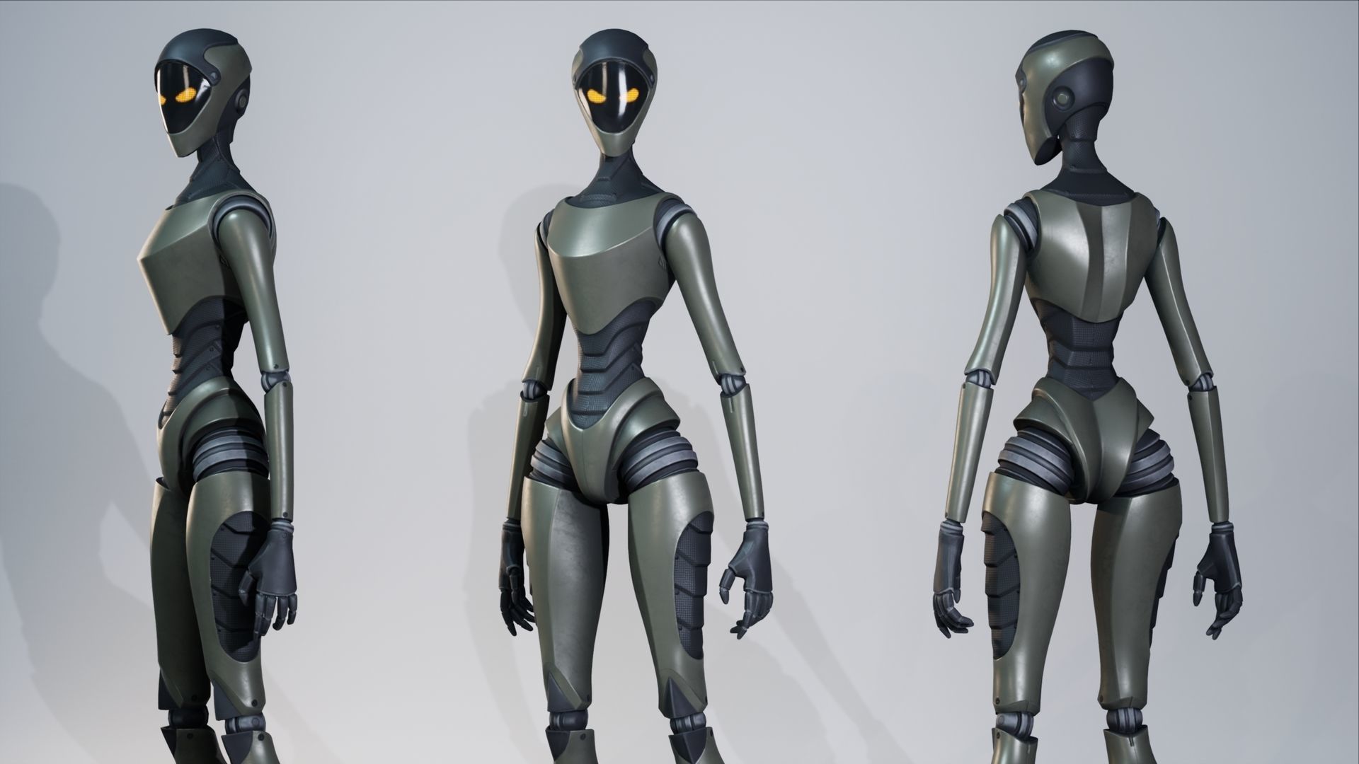 Robot12 Low-poly 3D model_5